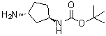 结构式 CAS# 947732-58-3, 反式-(3-氨基环戊基)-氨基甲酸叔丁酯