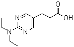 2-(Diethylamino)-5-pyrimidinepropanoic acid molecular structure (CAS 948006-29-9)