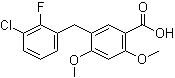结构式 CAS# 949465-79-6, 5-[(3-氯-2-氟苯基)甲基]-2,4-二甲氧基苯甲酸