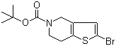 structure of CAS# 949922-62-7, tert-Butyl 2-bromo-6,7-dihydrothieno[3,2-c]pyridine-5(4H)-carboxylate