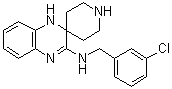 N-[(3-Chlorophenyl)methyl]-spiro[piperidine-4,2'(1'H)-quinoxalin]-3'-amine molecular structure (CAS 950455-15-9)