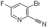 structure of CAS# 950670-18-5, 3-Bromo-5-fluoro-2-pyridinecarbonitrile
