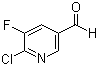 structure of CAS# 950691-52-8, 6-Chloro-5-fluoro-3-pyridinecarboxaldehyde;6-Chloro-5-fluoronicotinaldehyde