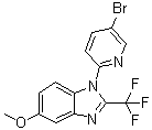 结构式 CAS# 951238-11-2, 1-(5-溴-2-吡啶基)-5-甲氧基-2-(三氟甲基)-1H-苯并咪唑