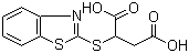structure of CAS# 95154-01-1, 2-(1,3-Benzothiazol-2-ylthio)succinic acid