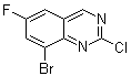 结构式 CAS# 953039-63-9, 8-溴-2-氯-6-氟喹唑啉