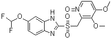 6-(Difluoromethoxy)-2-[[(3,4-dimethoxy-1-oxido-2-pyridinyl)methyl]sulfonyl]-1H-benzimidazole molecular structure (CAS 953787-55-8)