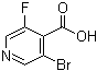 3-Bromo-5-fluoro-4-pyridinecarboxylic acid molecular structure (CAS 955372-86-8)
