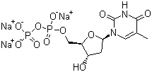 structure of CAS# 95648-78-5, 2'-Deoxythymidine-5'-diphosphate trisodium salt;5'-dTDP-Na3