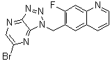 6-[(6-Bromo-1H-1,2,3-triazolo[4,5-b]pyrazin-1-yl)methyl]-7-fluoroquinoline molecular structure (CAS 956907-27-0)