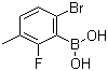 结构式 CAS# 957061-15-3, 6-溴-2-氟-3-甲基苯硼酸