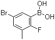 structure of CAS# 957120-61-5, 5-Bromo-2-fluoro-3-methylphenylboronic acid