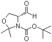 结构式 CAS# 95715-87-0, (R)-(+)-3-Boc-2,2-二甲基恶唑啉-4-甲醛; (R)-4-甲酰基-2,2-二甲基-3-恶唑啉羧酸叔丁酯