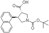 (3S,4R)-1-Boc-4-(1-naphthyl)pyrrolidine-3-carboxylic acid molecular structure (CAS 959577-47-0)