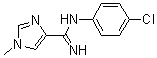 N-(4-Chlorophenyl)-1-methyl-1H-imidazole-4-carboximidamide molecular structure (CAS 959604-71-8)