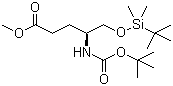 (S)-4-[[(tert-Butoxy)carbonyl]amino]-5-[[(tert-butyl)dimethylsilyl]oxy]pentanoic acid methyl ester molecular structure (CAS 96014-55-0)