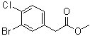 3-溴-4-氯苯乙酸甲酯分子结构 (CAS 960304-99-8)