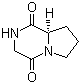 结构式 CAS# 96193-26-9, (R)-六氢吡咯并[1,2-a]吡嗪-1,4-二酮