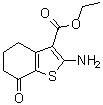 structure of CAS# 96334-44-0, Ethyl 2-amino-7-oxo-4,5,6,7-tetrahydrobenzo[b]thiophene-3-carboxylate;Ethyl 2-amino-7-oxo-4,5,6,7-tetrahydro-1-benzothiophene-3-carboxylate