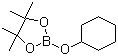structure of CAS# 96649-78-4, Boronic acid cyclohexanol pinacol ester;2-Cyclohexyloxy-4,4,5,5-tetramethyl-[1,3,2]dioxaborolane