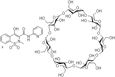 Piroxicam-beta-cyclodextrin complex molecular structure (CAS 96684-39-8)