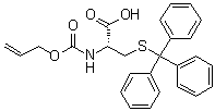N-[(2-Propenyloxy)carbonyl]-S-(triphenylmethyl)-L-cysteine molecular structure (CAS 96865-72-4)