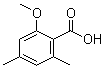 2-Methoxy-4,6-dimethylbenzoic acid molecular structure (CAS 96881-90-2)
