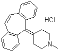 Cyproheptadine hydrochloride molecular structure (CAS 969-33-5)