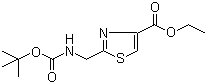 结构式 CAS# 96929-05-4, 2-((叔丁氧羰基氨基)甲基)噻唑-4-甲酸乙酯