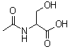 N-乙酰基-DL-丝氨酸分子结构 (CAS 97-14-3)