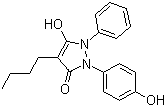4-丁基-3-羟基-1-(4-羟基苯基)-2-苯基-3-吡唑啉-5-酮分子结构 (CAS 975-18-8)