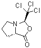 (3R,7aS)-Tetrahydro-3-(trichloromethyl)-1H,3H-pyrrolo[1,2-c]oxazol-1-one molecular structure (CAS 97538-67-5)