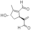 (1R-trans)-2-Formyl-4-hydroxy-3-methyl-alpha-methylene-2-cyclopentene-1-acetaldehyde molecular structure (CAS 97856-19-4)