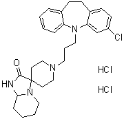 Mosapramine dihydrochloride molecular structure (CAS 98043-60-8)