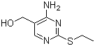 结构式 CAS# 98432-26-9, 2-乙硫基-5-羟甲基-6-氨基嘧啶; 4-氨基-2-乙硫基-5-羟甲基嘧啶