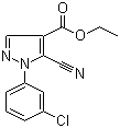 1-(3-Chlorophenyl)-5-cyano-1H-pyrazole-4-carboxylic acid ethyl ester molecular structure (CAS 98476-16-5)