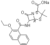 Sodium nafcillin molecular structure (CAS 985-16-0)