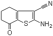 structure of CAS# 98899-30-0, 2-Amino-4,5,6,7-tetrahydro-7-oxobenzo[b]thiophene-3-carbonitrile