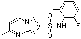 唑嘧磺草胺分子结构 (CAS 98967-40-9)