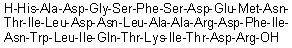 Glucagon-like peptide II (human) molecular structure (CAS 99120-49-7)