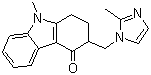 结构式 CAS# 99614-02-5, 恩丹西酮; 昂旦司琼; 1,2,3,9-四氢-9-甲基-3-[(2-甲基-1H-咪唑-1-基)甲基]-4H-咔唑-4-酮