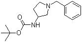 结构式 CAS# 99735-30-5, (R)-1-苄基-3-(叔丁氧羰基氨基)吡咯烷