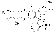 structure of CAS# 99792-50-4, Chlorophenol Red beta-D-galactopyranoside