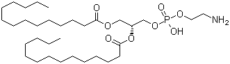 结构式 CAS# 998-07-2, 二肉豆蔻酰基磷脂酰乙醇胺; 1,2-二肉豆蔻酰-sn-甘油-3-磷酰乙醇胺